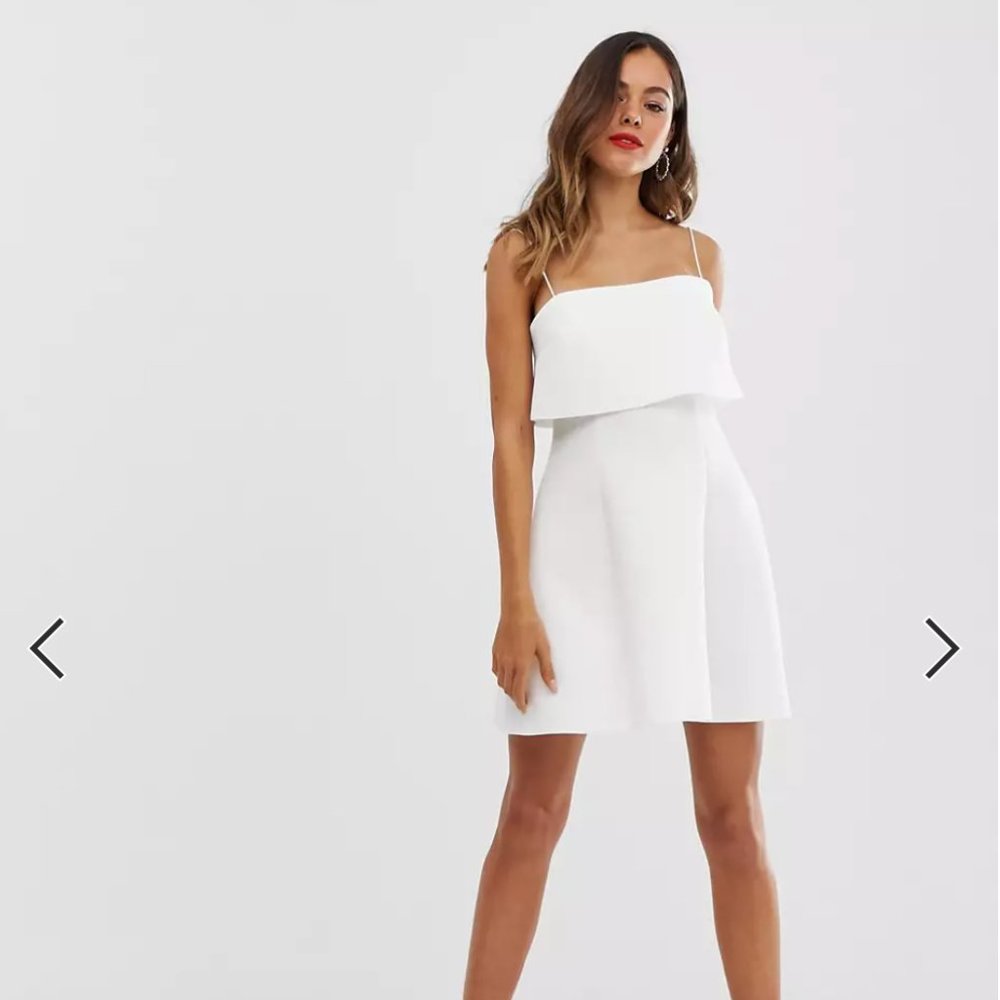 ASOS Design Crop Top Scuba Skater Mini Dress Size 8 Tall